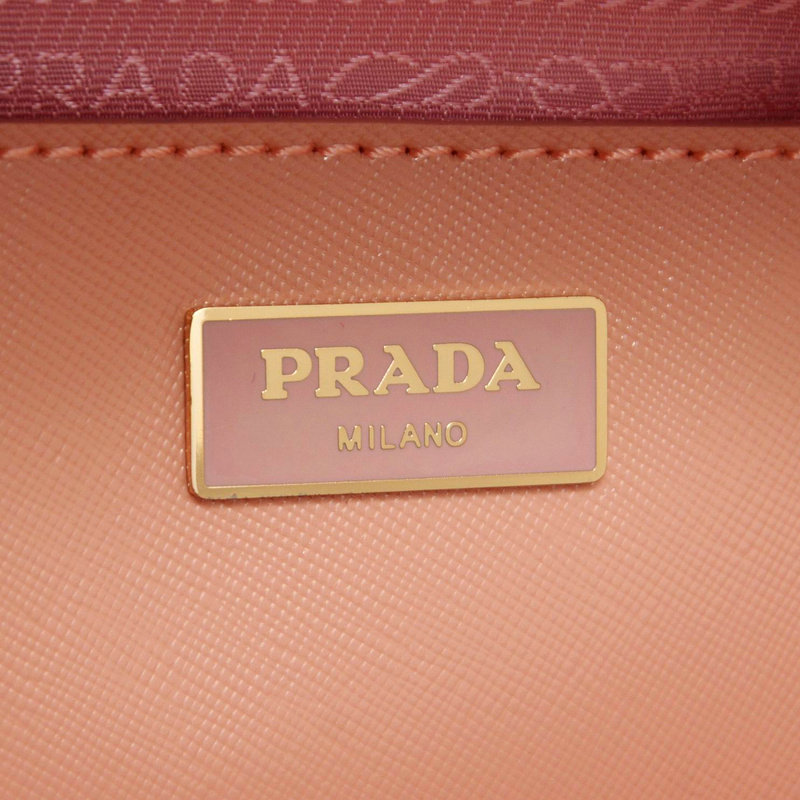 2014 Prada Shiny Saffiano Leather Top Handle Bag BL0837 apricot